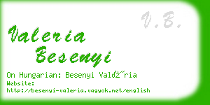valeria besenyi business card